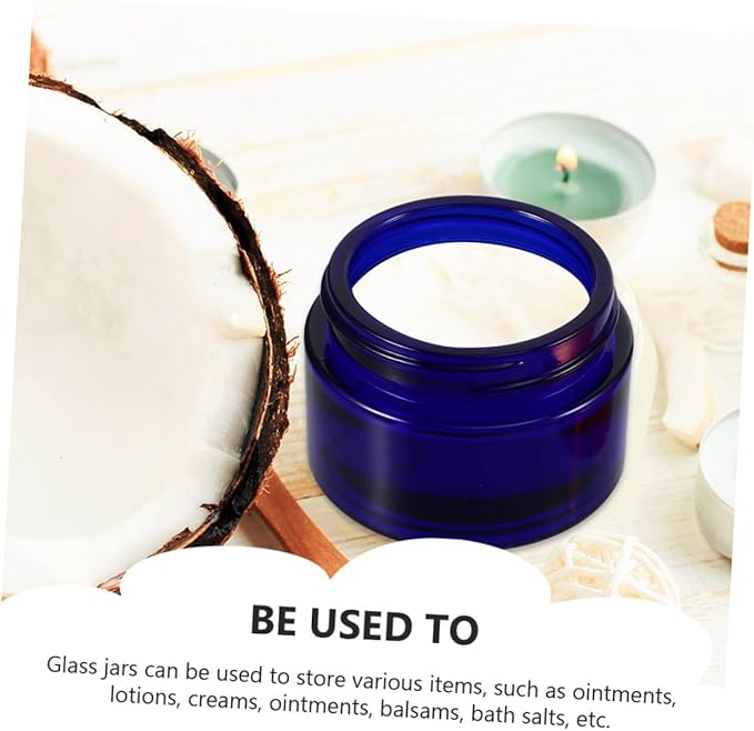 MERRYHAPY 30g Cream Eye Face Bottles Empty Jars for Creams Glass Sub Container Lids