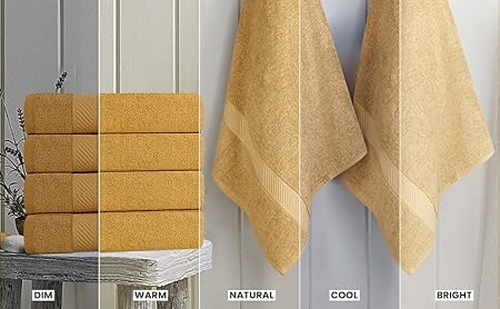 Utopia Towels 6 Pack Small Bath Towel Set, 24 by 48 Inches, 500 GSM 100 Ring Spun Cotton, Lightweight and Highly Absorbent Quick Drying Premium Towels for Hotel, Spa and Bathroom, Beige