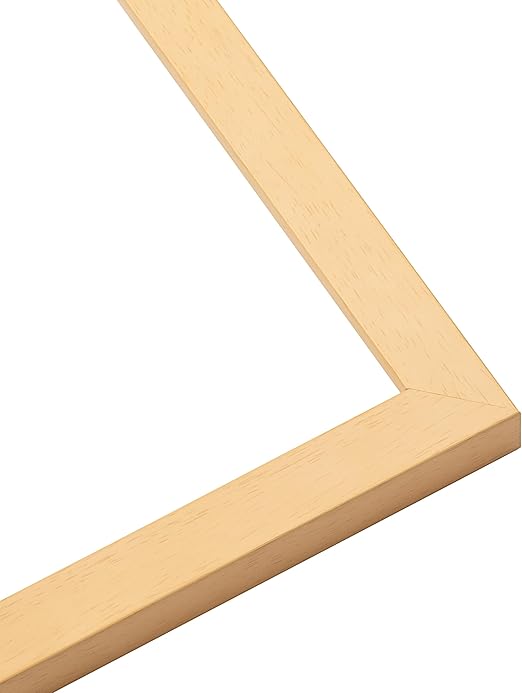 17x20 Frame Natural Wood Picture Frame | 0.75 Inch Moulding Width | Solid Wood | Complete with UV Acrylic Plexiglass, Foam Board Backing & Hanging Hardware