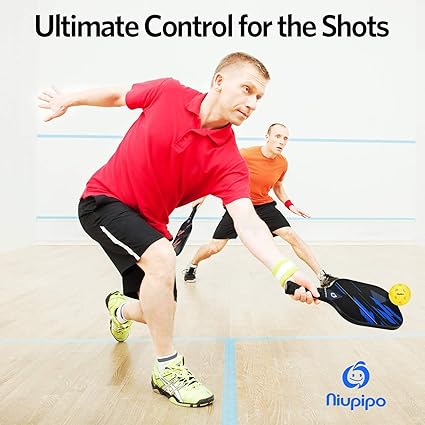 niupipo Pickleball Paddles Set of 241, USAPA Approved Lightweight Pickleball Rackets, Durable Fiberglass Surface with Polypropylene Honeycomb Core, Cushion Grip and Carry Bag for Beginner