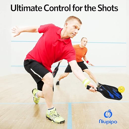 niupipo Pickleball Paddles Set of 2, USAPA Approved Lightweight Pickleball Rackets, Durable Fiberglass Pickleball Paddles Set with Polypropylene Honeycomb Core