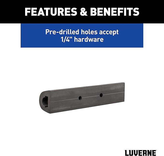 LUVERNE 2090615-3 10-Inch Universal Rubber Bumper Guard Protector Strips Loading Dock Rear Fender Pad Bump Stop, 3-Pack