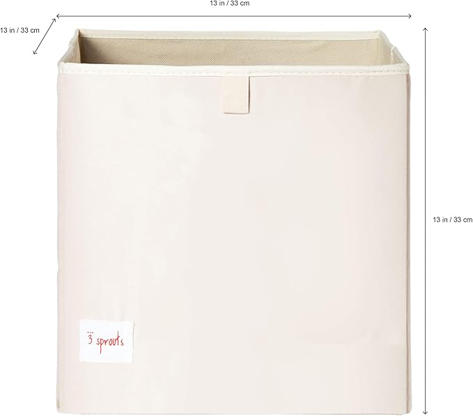 3 Sprouts Toy Storage Organizer: Toy Box Cube Organizer for Playroom, Nursery - Foldable Storage Bin - Kangaroo