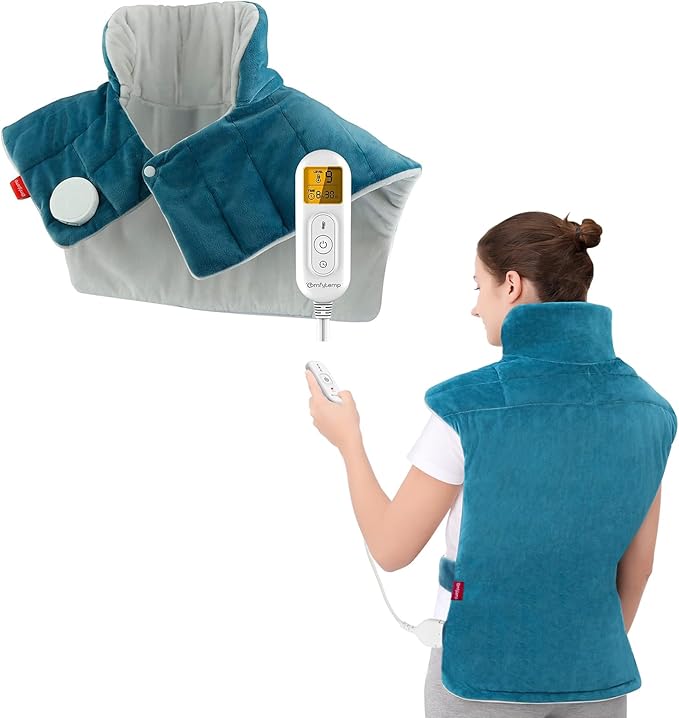 Comfytemp FSA HSA Eligible Heating Pad for Neck and Shoulders and XXL Large Heat Pad for Neck and Shoulders and Back