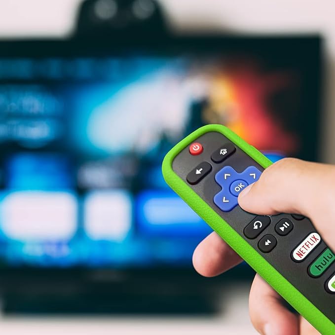 Protective Cover for Roku Remote,Drop-Proof, Dust-Proof, Washable, Compatible with Most Roku Remotes (Green)