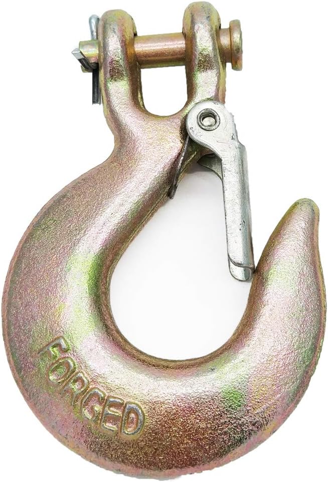 XMHF 14" Clevis Slip Hook with Safety Latch Heavy Duty Grade 70 Forged Steel Towing Winch Hook