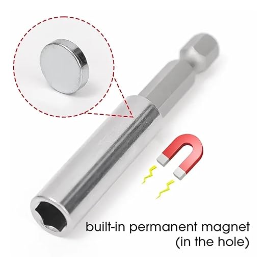 Magnetic Screwdriver Extension Hexagonal Handle Extended Connecting Rod Steel Screwdrivers Bit Holder Woodworking Tools Parts(3PCS)(3pcs)