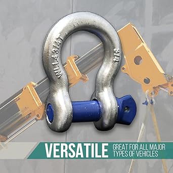 Forged Anchor Shackle 34 Heavy Duty Forged Steel - Versatile Durable Working Load Capacity up to 4.75 Ton-Corrosion Rust Resistant-Towing, Rigging, and Heavy-Duty Equipment (4 Pack)
