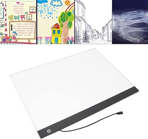 Light Board for Tracing, Drawing Pad LED Acrylic Drawing Light Board Painting Light Board A3 Stepless Dimming USB Cable Eye Art Light Board for CT Viewing