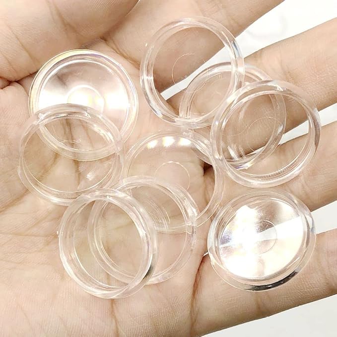 100pcs Discbound Planner Discs Expansion Discs Loose Leaf Disc for Discbound Notebook Planner Scrapbook Binding(Super Clear,0.7inch18mm)
