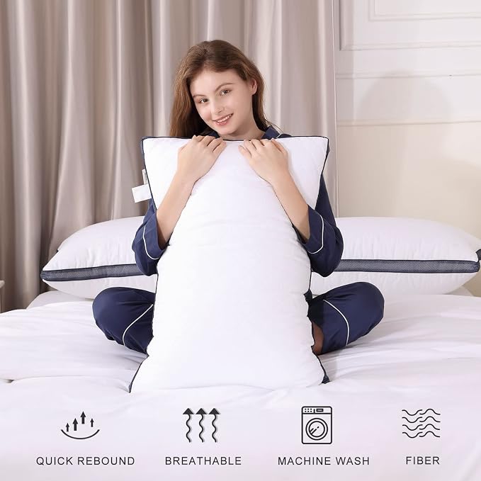 Meoflaw Pillows for Sleeping, Single, Luxury Hotel Pillows Queen Size (Queen)