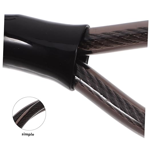 Mipcase 1.8m Long 9.7mm Diameter Plastic Covered Wire Rope High Tensile Strength for Fencing Lifting