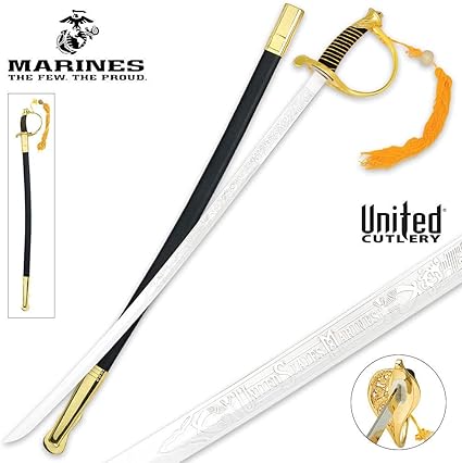 Decorative Brass Handle Dress Sword with Scabbard & Tassel – Open Box