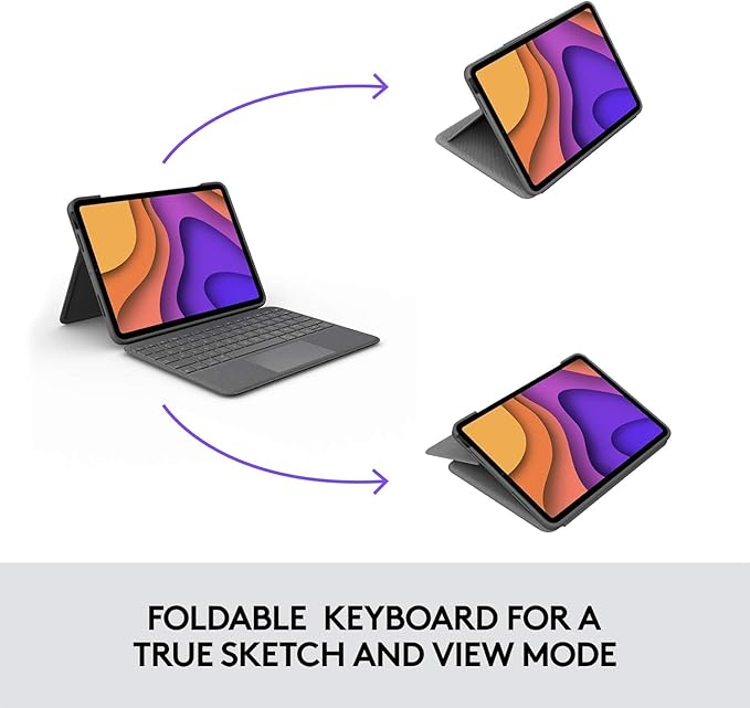 Logitech Folio Touch iPad Keyboard Case with Trackpad and Smart Connector for iPad Air (4th and 5th Gen) – Graphite (Renewed)