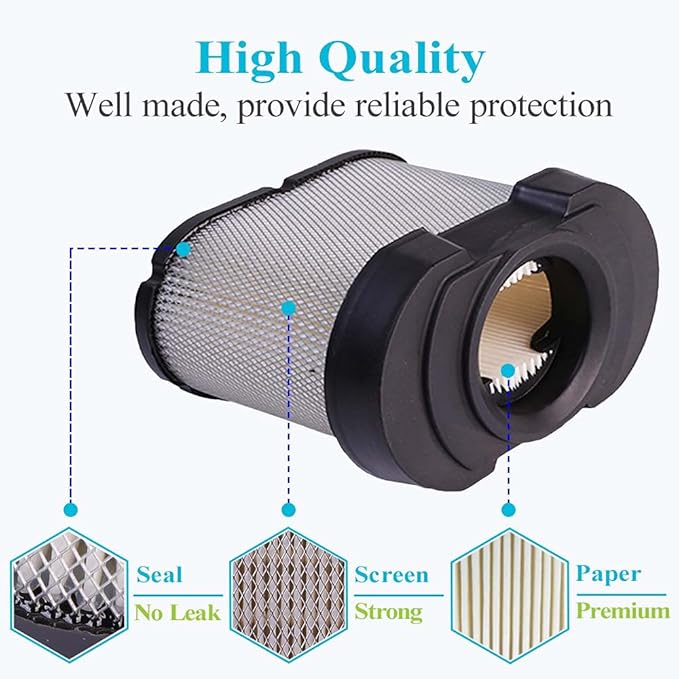 Professional 792105 air filter, durable air cleaner 276890 with fuel filter, compatible with BS V-Twin Engine 44H777 5405K 593240 4163205 GY21057 Air filter
