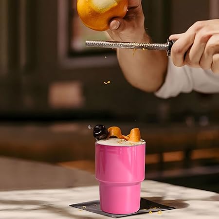 Mini Tumbler Shot Glass with Straw and Lid, 5oz Cute Insulated Shot Cups Stainless Steel for Espresso Coffee Spirits, Wedding, Party,Camping,Outdoor,Carnival,Oktoberfest Water Beer Cups (rose red)