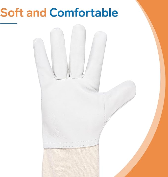 Beekeeping Gloves - Thickened Goatskin Bee Gloves for Men Women - Beekeeping Supplies