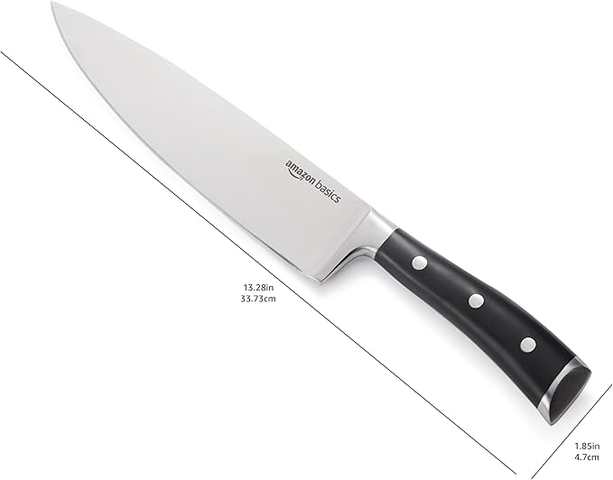 Basics Classic 8-inch Chef‚ Knife with Three Rivets, Silver
