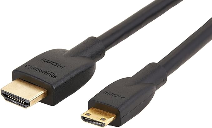 Basics High Speed Mini HDMI (Source) to HDMI (Display) Cable, 1.8 m, Black