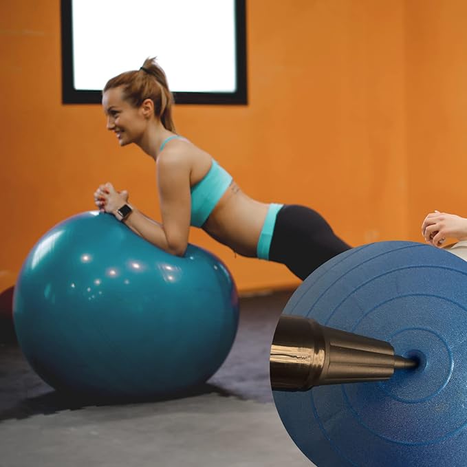 Hand Air Pump,Two-Way Hand Yoga Ball Pump, 9 Inch Double Action Hand Pump Inflator for Exercise Balls, Swimming Ring,Balloons and Inflatable Balls