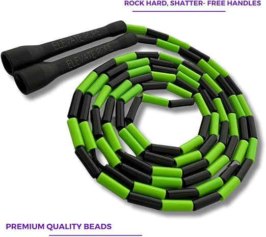 Professional Beaded Jump Rope - 3m Adjustable, Quality Beads & Poly Cord - For Freestyle, Cardio & Tricks - All Levels & Indoor/Outdoor Use