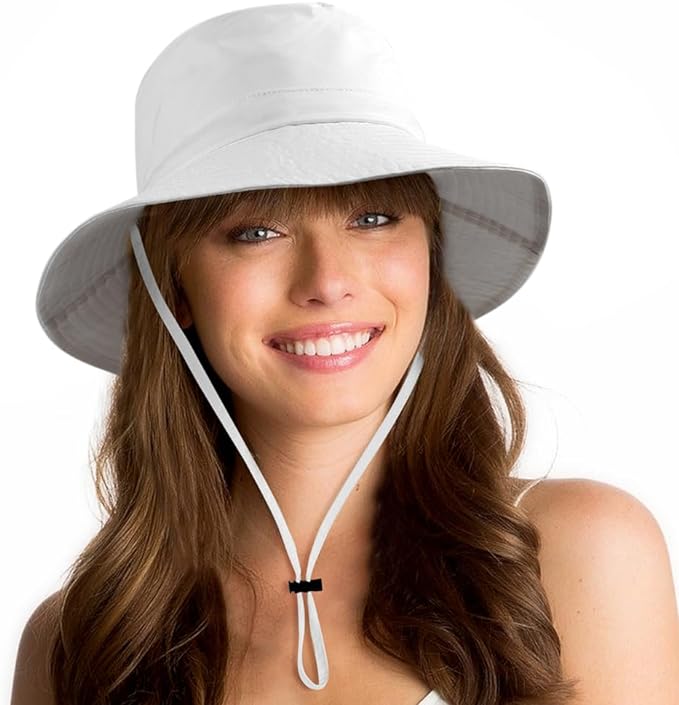 Waterproof Sun UPF 50 Bucket Hat UV Protection Packable Brimmed Boonie for Women Men Summer Lightweight Hiking Outdoor Cap