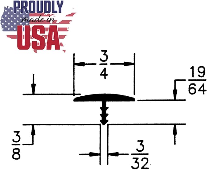 Outwater Industries 25 Foot White 34 Inch Center Barb Tee Moulding T Molding Hobbyist Pack, Small Projects, Arcade Machines and Tables