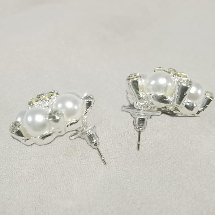 Audrey Hepburn Style Faux Pearl Necklace Set Strand Ear clip or Stud Pin on Earrings for selection Wedding Inspired by Breakfast at Tiffany's for Women LFFJ036