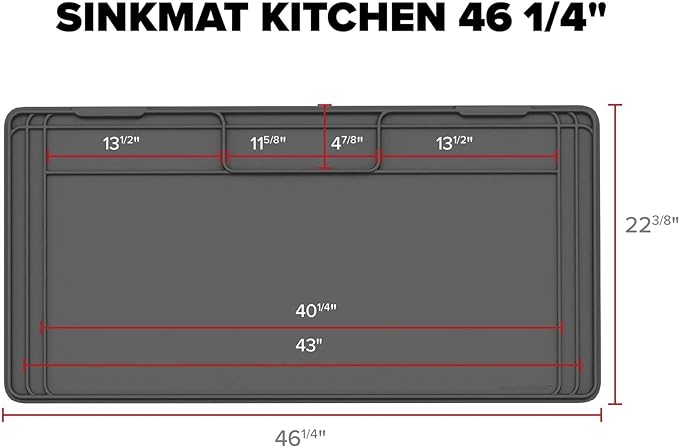 WeatherTech SinkMat Waterproof Under Sink Liner Mat for Kitchen Bathroom 46 x 22 Inches - Durable, Flexible Tray Home undersink Organizer Must Haves, Tan