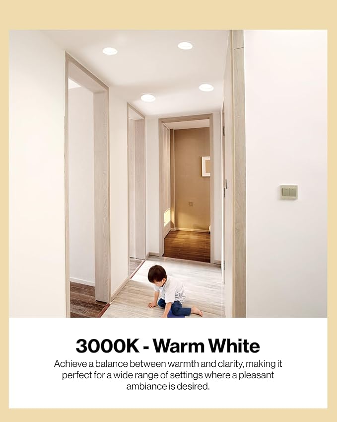 Sunco BR30 Light Bulb LED Indoor Flood Lights 3000K Warm White 850 Lumens, E26 Base, 25,000 Lifetime Hours, Interior Dimmable Recessed Can Light, 6 Pack, 11W Equivalent 90W.
