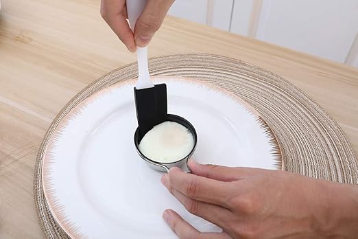 Egg Poacher Pan - Stainless Steel Poached Egg Cooker Perfect Poached Egg Maker Induction Cooktop Egg Poachers Cookware Set with 6 Nonstick Large PFOA FREE Egg Poacher Cups and Silicone Spatula