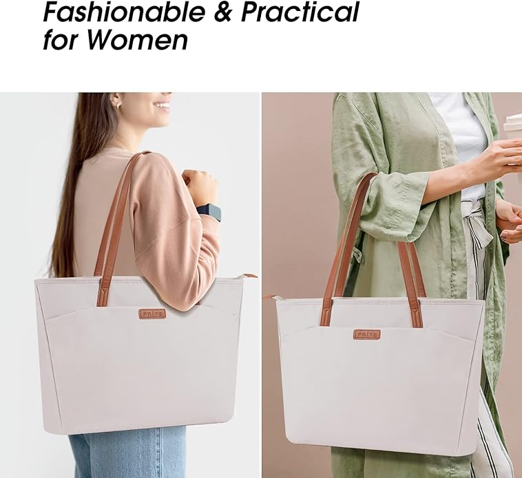 Prite Laptop Tote Bag for Women Shoulder Bag with 16Au Computer Compartment for Work Travel
