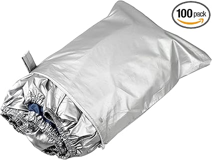 Boat Cover Yacht Outdoor Protection Waterproof Heavy Duty Silver Reflective 300D Oxford Fabric Anti-Smashing Durable and Tear Proof Fits V-Hull TRI-Hull Runabouts and Bass Boats 16-18FT