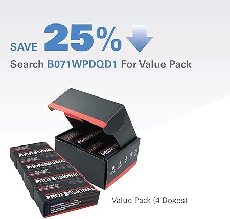 CKAuto 4 Boxes, 960 Pcs, 0.25oz, Black, Adhesive Stick on Wheel Weights, EasyPeel Tape Automobiles, Trucks, SUVs Motorcycles, Low Profile, 60ozbox, U.S. OEM Quality, Valued Pack Perfect For Garages