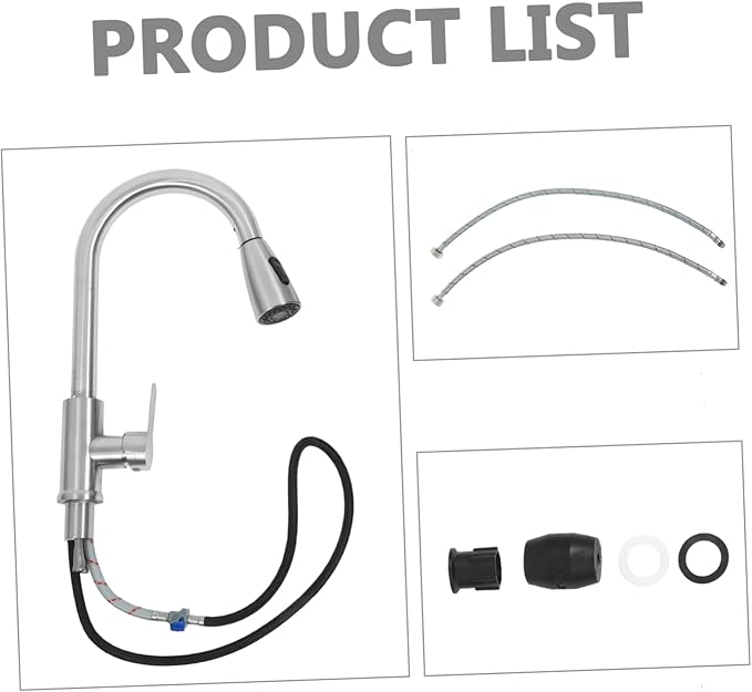 Stylish Single Hole Kitchen Faucet Pull Out Swivel Tap Mixer 304 Stainless Steel Easy to Clean Modern Brass Streamspray Mode for Twin Drainer Sinks