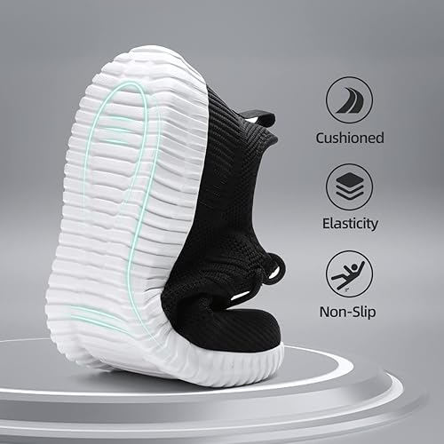 SK·TRIP Women's Walking Shoes Lightweight Breathable Flying Woven Mesh Upper Casual Jogging Shoes Ladies Tennis Shoes Workout Footwear Non-Slip Gym Sneakers for Women