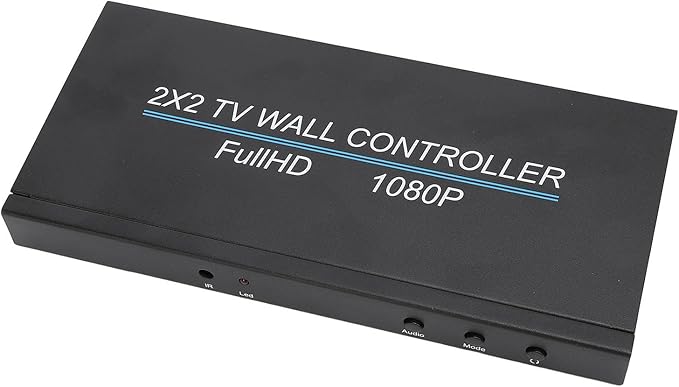 Video Wall Controller, 1x1 2x2 1x2 1x3 1x4 2x1 3x1 4x1 4K HDMI Video Wall Processor, 80 Degree Rotation HDMI Splicing Display Processor for Home Office (US Plug)