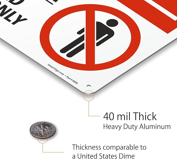 SmartSign 10 x 14 inch "Restricted Area - Do Not Enter, Authorized Personnel Only" OSHA Metal Sign, 40 mil Laminated Rustproof Aluminum, Red, Black and White, Made in USA