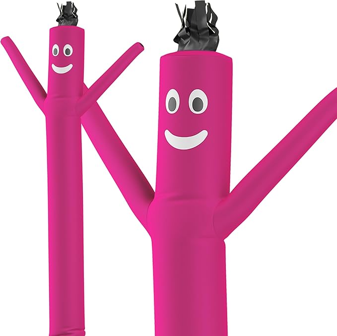 LookOurWay Air Dancers Inflatable Tube Man Attachment - 10 Feet Tall Wacky Waving Inflatable Dancing Tube Guy for Business Promotion - Blower Not Included - Pink