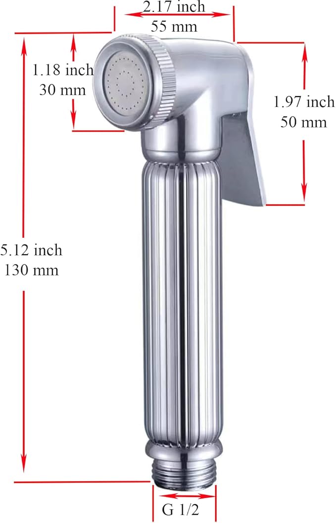 Metal Handheld Bidet Sprayer Toilet-Adjustable Water Pressure Control with Bidet Hose for Feminine Wash Bidet Faucets Sprayer for Kitchen and Toilet Cleaning