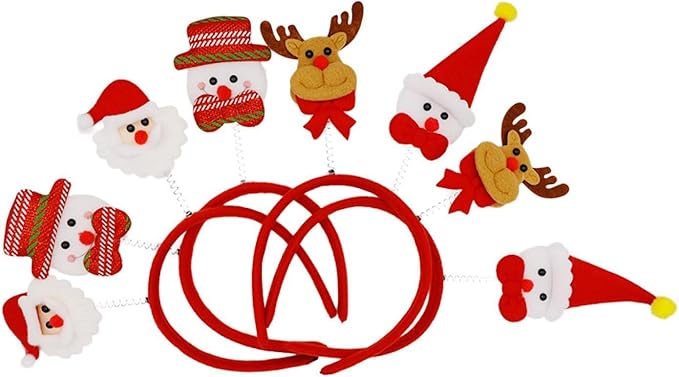 Christmas elk, Santa Claus Tree, Snowman, Snowflake Decoration, Headband, Headband, Clip, Holiday Party