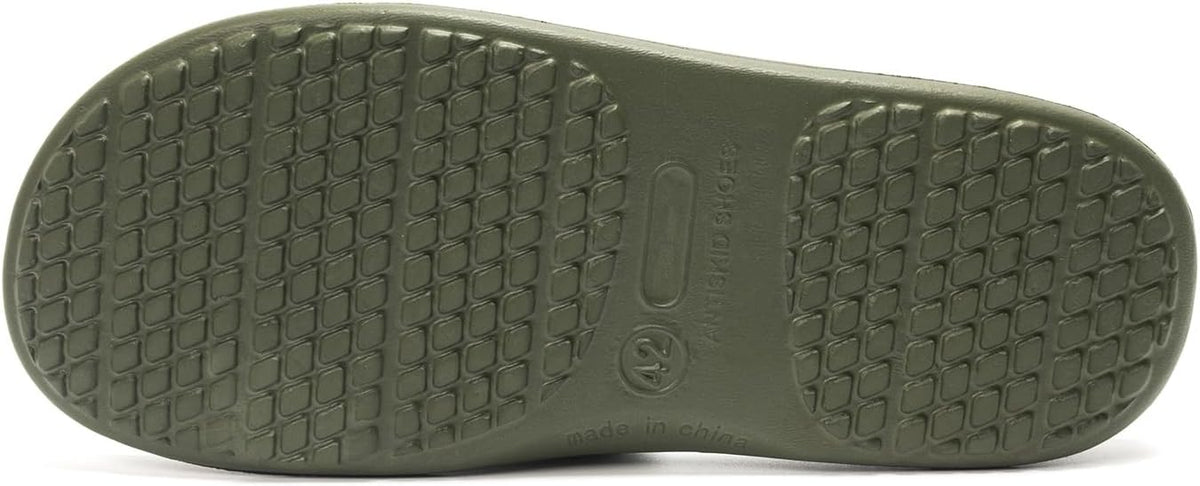 Size 11, Heva Shower Sandals Men Bathroom Slippers Non-Slip Indoor Home House Beach Shoes .