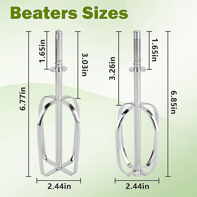 Mixer Beaters Replacement for Sunbeam Mixmaster - Only for Older Vintage 1-7A, 1-8B, 1-9AU, 100-86659, 7-01-10D HandStand Mixers