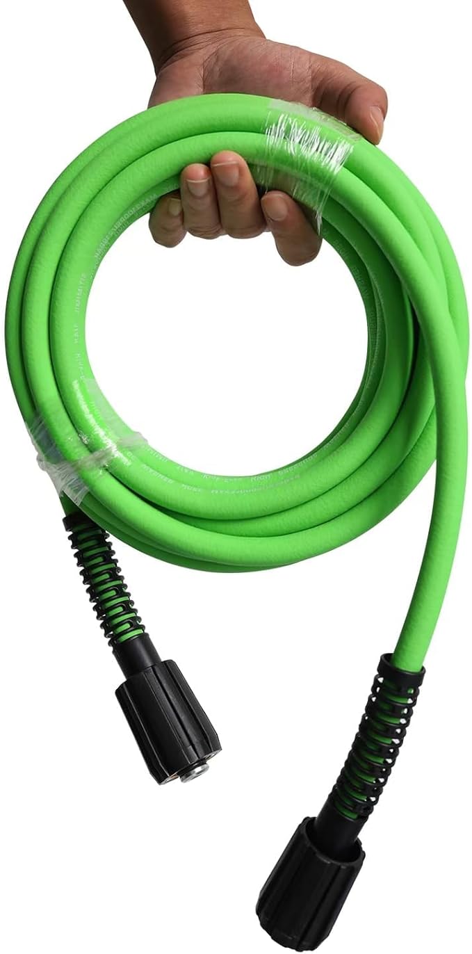 14 Pressure Washer Hose 25 FT, 3100 PSI Kink Resistant Super Flexible Power Washer Hose for Pressure Washer, Universal Extension Hoses Replacement for Gas Electric, Compatible with M22 14mm