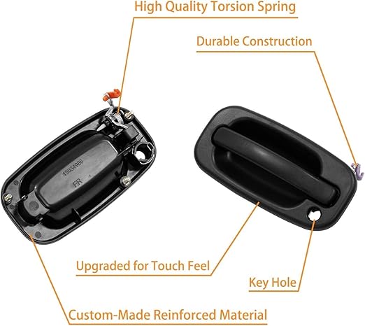 Exterior Door Handle, Compatible with 1999-2007 Chevy Silverado Suburban Tahoe Avalanche, GMC Sierra Yukon, Cadillac Escalade, Outside Front Left Driver Side | Replaces# 15034985, GM1310129, 77261