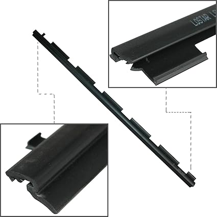 LOSTAR Weatherstrip Front Driver (Left) and Passenger (Right) Outer Window Felt Sweep Belt Kit Fits 1988-2000 Chevrolet C1500 GMC C2500
