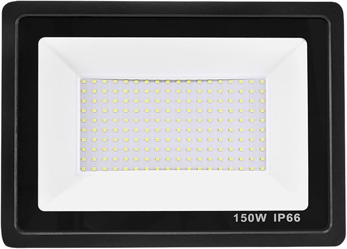 150W LED Floodlights for Outdoor, 6500K Cold White LED Security Lights IP66 Waterproof Exterior Flood Lighting, 10500Lm Garden LED Wall Light for Yard Patio Parking Lot Street Porch