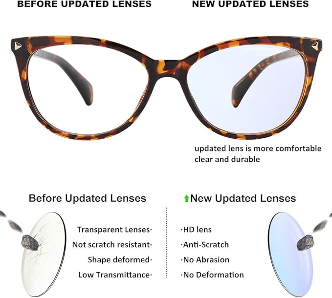 MEETSUN Non Prescription Glasses Frames For Women,Retro Cateye Fake Eyeglasses HD Clear Lens