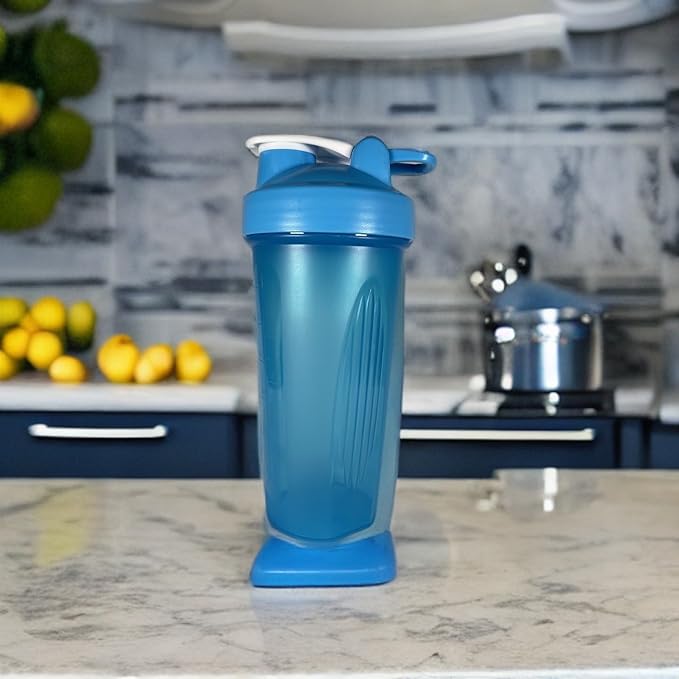 Shaker Cup 20oz with blender ball and lid (Blue)