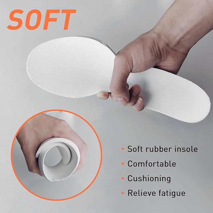 Shoe Insoles for On Cloud Men's Shoes Replacement, Comfort PVC Inner Sole Footwear Inserts for Light-Weight and Cushion Shock Absorbing (Black,US Men9.5-EU43)